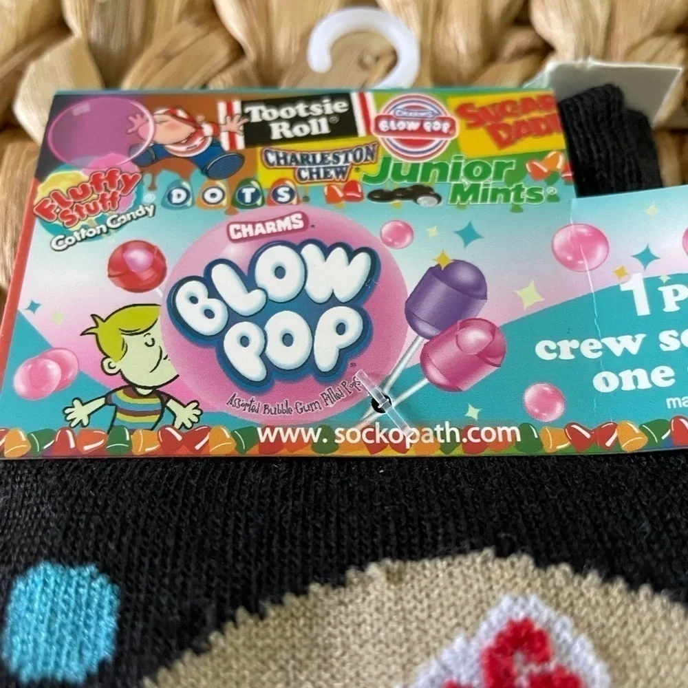 Charms Blow pop food novelty men’s crew socks